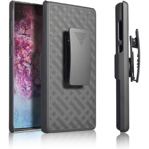 حافظة لهاتف Samsung Note 10+ Plus، حافظة لهاتف Note 10+ Plus للرجال، حافظة كومبو مع مشبك حزام دوار بمسند وغطاء نحيف للغاية لهاتف Samsung Note 10+ Plus (2019) in Kuwait