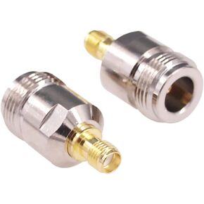 2pcs SMA to N Coax Adapter SMA Female to N Type Female RF Coaxial Connector for Wi-Fi Antennas(F116-2)