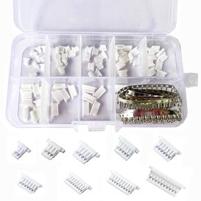 495Pcs JST Connector Kit, SH1.0mm Pitch 2/3/4/5/6/7/8/9/10 Pin Housing Connectors, SH 1.0mm Connector JST Adapter Plug Terminal Set for Racing Cars Drones
