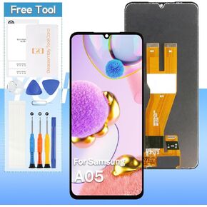 Screen Replacement for Samsung Galaxy A05 SM-A055F, SM-A055F/DS, SM-A055M, SM-A055M/DS 6.7" LCD Display Touch Digitizer Assembly with Repair kits