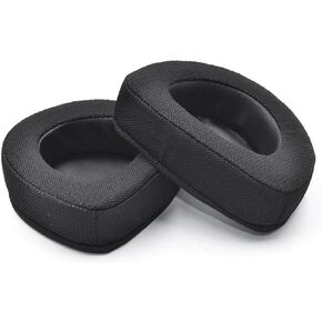 Replacement Earpads Ear Pads Cushions Cover Repair Parts Compatible with ASUS ROG Delta Aura Sync USB-C Gaming Headsets (Fabric/Black)