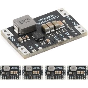 5Pcs XL63020-3.3 USB DC DC Voltage Boost Buck Converter Power Module Lithium Battery Step-Up Power Module Step down XL63020-3.3V TPS63020 Microcontroller Power Supply Low Ripple USB