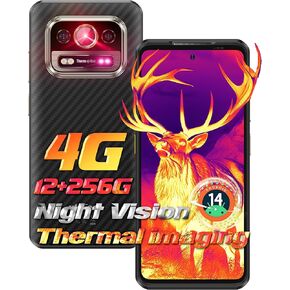 Ulefone Armor 25T Pro 5G Rugged Phone Unlocked, Thermal Imaging Camera+64MP Night Vision Cam+50MP Ultra Cam 12+256GB 6500mAh/33W Flash Charging, 6.78" 120Hz NFC Android 14 Rugged Smartphone IR Blaster