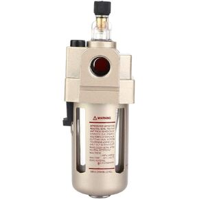 Air Filter Regulator, Mini Stable Compressed Air Filter Regulator 3/8" AL3000-03 Air Compressor Drain Filter Water Moisture Trap Separator with Metal Shell