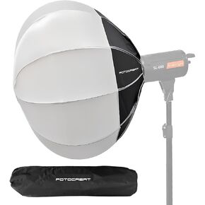 25.6"/65cm Lantern Softbox Quick-Setup Quick-Folding Soft Light Modifier 360° Light Diffuser Bowens Mount Softbox for Video Continuous Lighting,Live Video Light and Other Bowens Mount Light