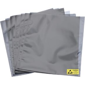 MECCANIXITY 20Pcs Anti Static Bags ESD Shielding Bag Flat Open Top Anti Static Bag for Electronic Devices 8.3x9.4 Inch(210 * 240mm)