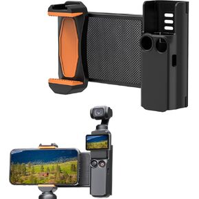 Phone Holder Mount for DJI OSMO Pocket 3 Camera Cell Phone Holder Tripod Adapter Phone Clip Clamp Expansion Accessories with 1/4"Thread Screw,Cold Shoe for OSMO Pocket 3