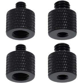 Camera Screw Adapter 1/4" Male to 3/8" Female and 3/8" Male to 1/4" Female Adapter Set Mic Screw Adapter for Camera Tripod Stand Microphone Stand Mic Mount, 4 Pack