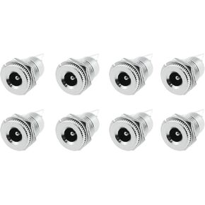8PCS Solder Type Metal Power Jack Connector DC099 All Copper 5.5x2.1mm Female DC Power Socket Panel Mounting Suitable for Replacing Speaker Footswitches Fender Jack