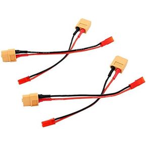 2pairs JST Male to XT60 Male/JST Female to XT60 Female Adapter with 10cm 4in 20awg Wire(BDHI-13)