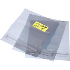 MECCANIXITY Anti Static Bags Shielding Bag 50pcs 3x3.5inch(8x9cm) Resealable with Labels for Hard Drive HDD SSD PCB Board