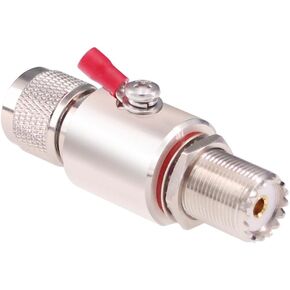 1pc Coaxial Lightning Arrestor UHF Lighting Protection Device UHF Male to Female Connector PL259 to SO239(L10)