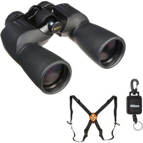 Nikon 7x50 Action Extreme ATB Binoculars Bundle with Nikon Retractable Rangefinder Tether and Crooked Horn Outfitters Bino-Harness