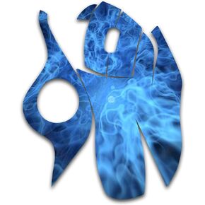 MightySkins Skin for Logitech M570 Wireless Trackball Mouse - Blue Mystic Flames | Protective, Durable, and Unique Vinyl Decal wrap Cover | Easy to Apply, Remove, and Change Styles | Made in The USA