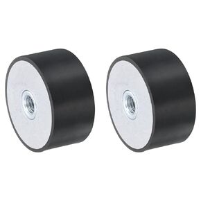 uxcell 15 x 15mm M5 Thread Female Rubber Mounts,Vibration Isolators,Replaces Anti Vibration Pads Flat Silentblock Base Block 2pcs