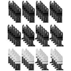 GORWARE 100PCS Oscillating Tool Blades Wood Plastic Universal Oscillating Saw Blades, 1-3/4" Quick Release Multitool Blades Compatible with Milwaukee, Dewalt, Makita, Rockwell, Ryobi, Craftsman