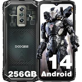 DOOGEE Blade 10 Ultra Rugged Phone Unlocked, 20GB RAM+256GB ROM Cell Phone, 6.56'' 90Hz Waterdrop Screen, 50MP Camera, 5150mAh Battery, 4G Dual SIM Smart Phone, IP68/IP69K Waterproof Phones, NFC/GPS