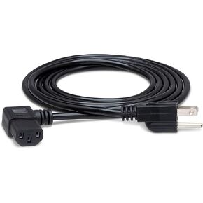 Hosa PWC-148R Power Cord, Right-angle IEC C13 to NEMA 5-15P, 8 ft