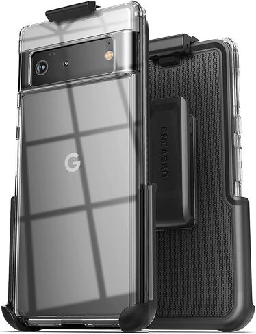 حافظة حزام مغلفة مصممة لحافظة الهاتف الشفافة Google Pixel 6 مع مشبك حافظة (2021) in Saudi Arabia