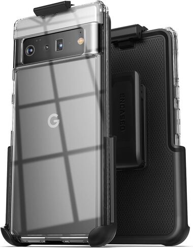 حافظة حزام مغلفة مصممة لحافظة الهاتف الشفافة Google Pixel 6 مع مشبك حافظة (2021) in Saudi Arabia