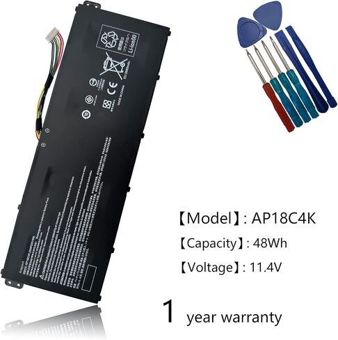 AP18C4K استبدال بطارية الكمبيوتر المحمول لشركة أيسر أسباير 5 A515-43 A515-43G A515-44 A515-44G Spin 3 SP314-54N سلسلة Nootbook TravelMate P2 P214 11.4V 4200mAh 48Wh in Saudi Arabia