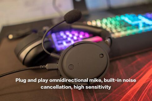 ميكروفون ألعاب بديل لسماعات الألعاب HyperX Cloud Orbit S على الكمبيوتر الشخصي PS5 PS4 Xbox Series X|S Xbox One، Mac، Mobile، Nintendo Switch، ميكروفون بوم قابل للفصل 3.5 مم in Kuwait