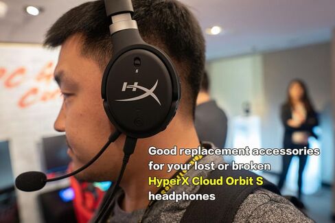 ميكروفون ألعاب بديل لسماعات الألعاب HyperX Cloud Orbit S على الكمبيوتر الشخصي PS5 PS4 Xbox Series X|S Xbox One، Mac، Mobile، Nintendo Switch، ميكروفون بوم قابل للفصل 3.5 مم in Kuwait
