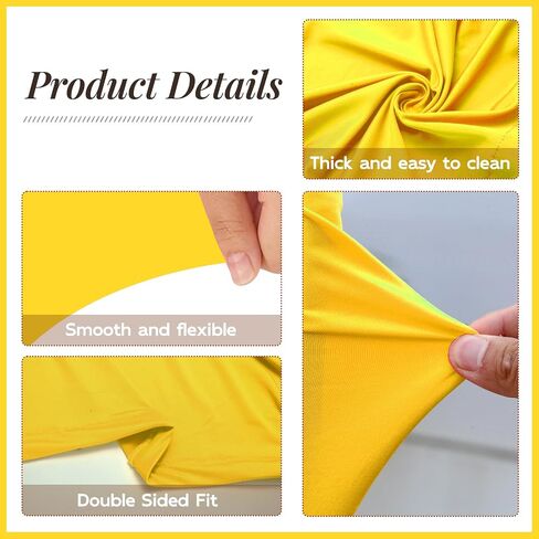 Arch Backdrop Cover, 6FT Wedding Arch Cover Spandex Fitted Arch Covers Stretchy Cardboard Chiara Wall Backdrop Stand Fabric- Yellow Arch Backdrop Panel for Birthday Party Baby Shower Banquet Decor in Saudi Arabia