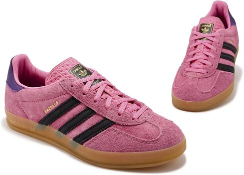 (Adidas) Gazelle Indoor Women's Casual Shoes, W Bliss Pink, Purple, Gum Women's Casual Shoes, IE7002 in Saudi Arabia