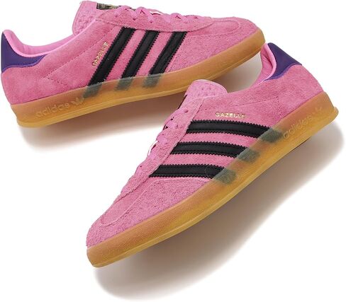 (Adidas) Gazelle Indoor Women's Casual Shoes, W Bliss Pink, Purple, Gum Women's Casual Shoes, IE7002 in Saudi Arabia