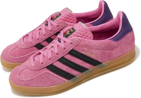 (Adidas) Gazelle Indoor Women's Casual Shoes, W Bliss Pink, Purple, Gum Women's Casual Shoes, IE7002 in Saudi Arabia