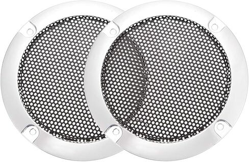 uxcell Speaker Grill Cover 3 Inch 95mm Mesh Decorative Circle Subwoofer Guard Protector Black and Silver 2pcs in Saudi Arabia