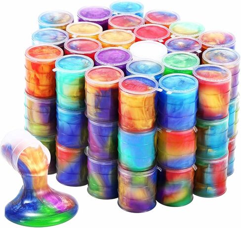 Galaxy Slime Party Favors, Mini Slime 30 Pack, Stretchy, Non-Sticky, Non-Mess Party Favor Slime for Girls and Boys - Classroom Reward, Easter Basket Stuffers Party Supplies in Saudi Arabia