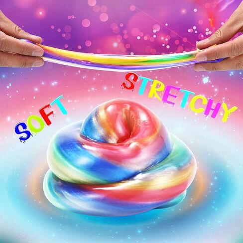 Galaxy Slime Party Favors, Mini Slime 30 Pack, Stretchy, Non-Sticky, Non-Mess Party Favor Slime for Girls and Boys - Classroom Reward, Easter Basket Stuffers Party Supplies in Saudi Arabia