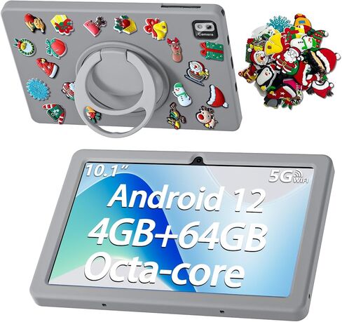 SGIN Android 12 Tablet, 10 Inch Tablet, 4GB RAM 64GB ROM with Case, Octa-Core 2.0Ghz Processor, 1280 * 800 IPS, Dual 2+5MP Camera, 6000mAh, GPS, Bluetooth, WiFi(Ivory) in Kuwait