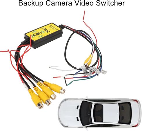 Intelligent Car Backup Camera Splitter Switch, Features 4 Input & 1 Output, Includes Convenient Remote Control, Ideal Car Video Switcher Converter in Saudi Arabia
