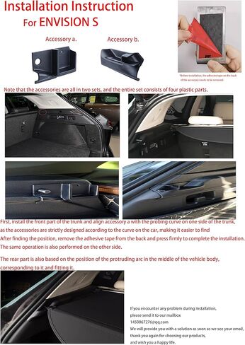 Kaungka Cargo Cover for Buick Envision 2015-2020 Retractable Trunk Shielding Shade (Black) in Saudi Arabia