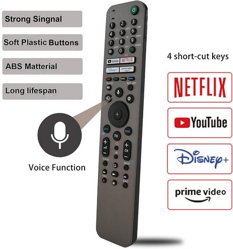 Voice TV Replacement Remote Control RMF-TX621E RMF-TX621U Compatible for SONY Bravia XR-55A90J A90J LED Smart Android TV in Saudi Arabia