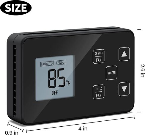 Briidea RV ترموستات متوافق مع كولمان 7330 * 335 *، 7330 * 385 *، 7330 * 336 * سلسلة، ترموستات العربة مع شاشة LCD رقمية، 55 درجة فهرنهايت - 90 درجة فهرنهايت، 12 فولت تيار مستمر، مثالي لمضخات الحرارة، مكيفات الهواء، المراوح in Kuwait