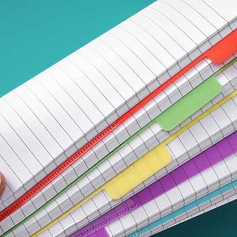 5 Subject Notebook College Ruled - 240 Pages Spiral Notebooks College Ruled with Pocket Dividers Tabs, 6.3" x 8.4", A5 Note Book for School Office Supplies Note - Black in Saudi Arabia