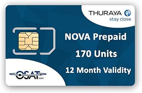 OSAT Thuraya Satellite Phone NOVA SIM with 10 Units (11 Minutes) in Kuwait