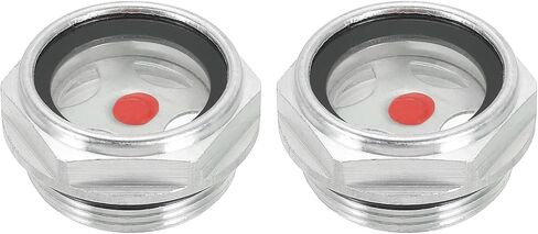 PATIKIL Air Compressor Oil Sight Glass, 2 Pack M27x2 Male Thread Aluminum Alloy Oil Liquid Level Gauge Air Compressor Parts with O-ring in Saudi Arabia