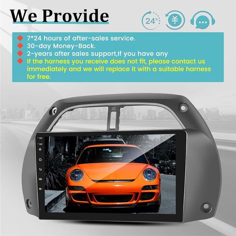 [2 جيجابايت + 64 جيجابايت] راديو سيارة بشاشة لمس 9 بوصة لسيارة Toyota RAV4 2001-2006، ستيريو سيارة Android 13 مع Apple Carplay وAndroid Auto / 1080P / WiFi/GPS/SWC + كاميرا احتياطية AHD + ميكروفون in Saudi Arabia