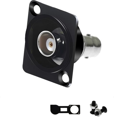 موصل تثبيت على لوحة من النوع BNC بقدرة 50 أوم مع غطاء مقاوم للماء - محول فيديو SDI مطلي بالذهب من أنثى إلى أنثى، هيكل قوي لأنظمة الاتصالات والمراقبة المخصصة in Kuwait