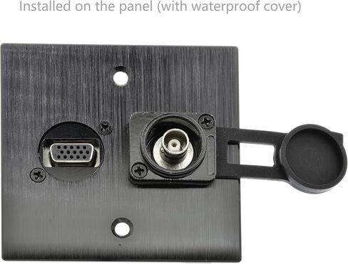 موصل تثبيت على لوحة من النوع BNC بقدرة 50 أوم مع غطاء مقاوم للماء - محول فيديو SDI مطلي بالذهب من أنثى إلى أنثى، هيكل قوي لأنظمة الاتصالات والمراقبة المخصصة in Kuwait