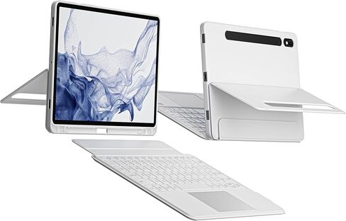 حافظات لوحة المفاتيح nimin قابلة للفصل لجهاز Samsung Galaxy Tab S9 Plus/S9FE Plus مقاس 12.4 بوصة، حامل قلم S مدمج، لوحة التتبع، إضاءة خلفية 7 ألوان، مفاتيح الاختصار، حامل زوايا عرض لا نهائية، النوم/الاستيقاظ التلقائي in Kuwait