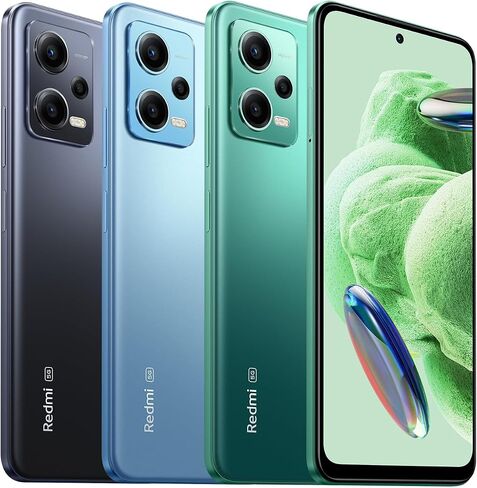 Xiaomi Redmi Note 12 5G (256 جيجابايت + 8 جيجابايت) (Tmobile Tello والعالمي) كاميرا ثلاثية غير مقفلة مقاس 6.67 بوصة بدقة 48 ميجابكسل + إضافية (مع حزمة شاحن سيارة سريعة) (أخضر الغابة (عالميًا)) in Saudi Arabia