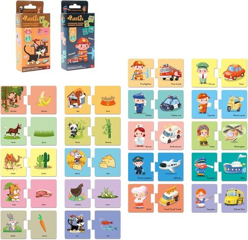 Montessori Toys for 3 4 5 Year Old Boys Girls Kindergarten Learning Number and Color Matching Card, Learning Toys for Toddlers 2-4 Years, Preschool Learning Activities in Kuwait