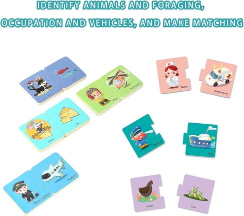 Montessori Toys for 3 4 5 Year Old Boys Girls Kindergarten Learning Number and Color Matching Card, Learning Toys for Toddlers 2-4 Years, Preschool Learning Activities in Kuwait