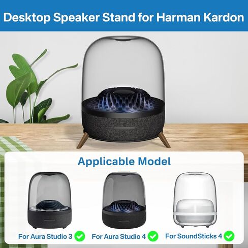 Premium Desktop Speaker Stand for Harman Kardon Aura Studio 3, Aura Studio 4, SoundSticks 4 Bluetooth Speaker Desk Stand - Anti Vibration Desk Table Stand for Harman Kardon for Surround Sound in Saudi Arabia